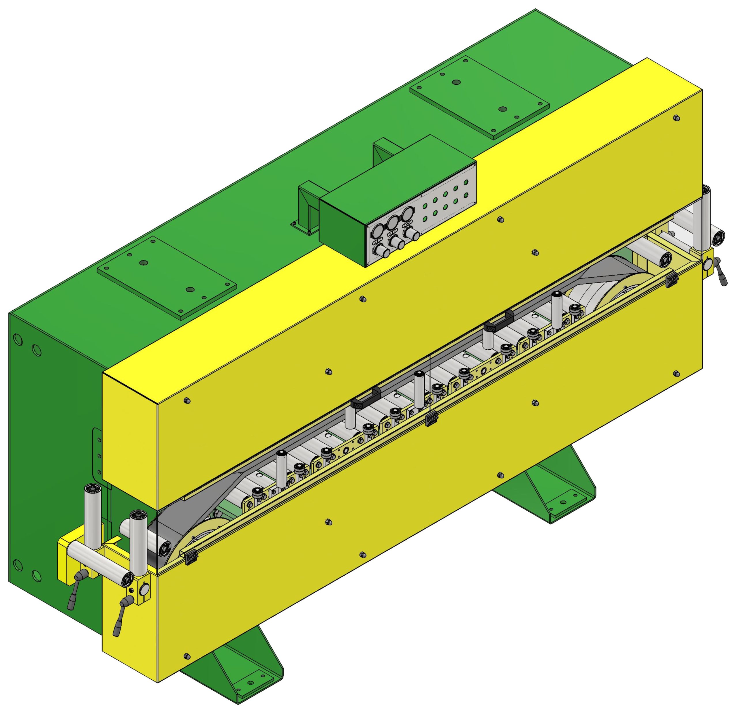 CAT.1500 Caterpillar Haul-Off — technical drawing with dimensions and internal layout