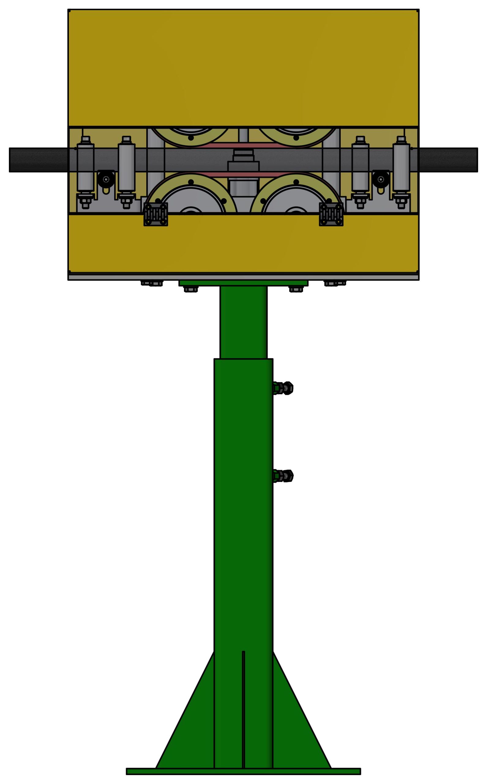 CM.40 Caterpillar Length Counter — technical drawing with dimensional details and component layout